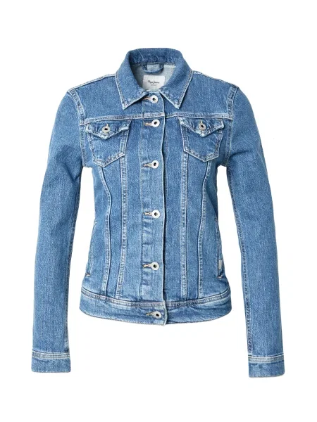 Pepe Jeans Geacă de primăvară-toamnă denim albastru