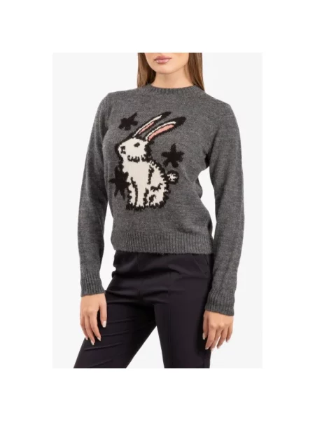 Sweter Weekend Max Mara wełniany szary