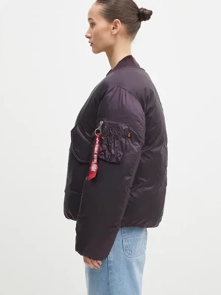 Alpha Industries geaca femei de iarna oversize violet