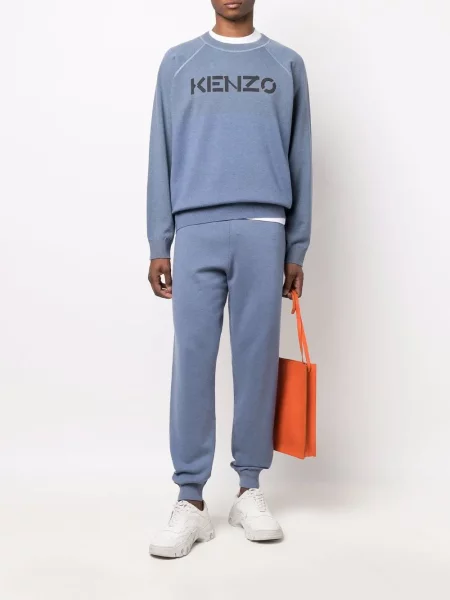 Raštuotos kelnės Kenzo mėlyna