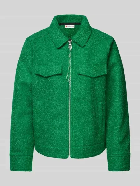 Kurtka z futerka z z wypustką Street One zielona