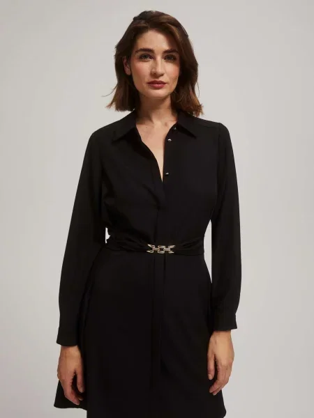 Rochie tip cămașă Marisse negru