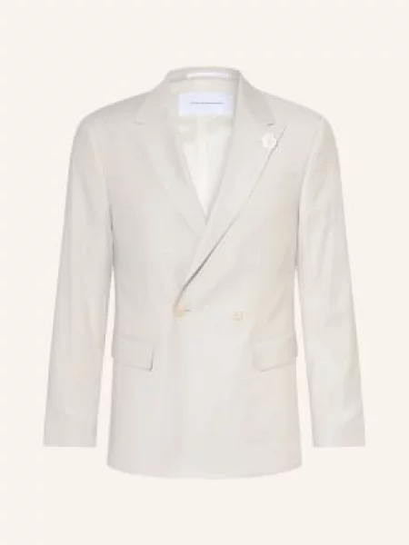 Baldessarini Sako Skye Slim Fit silver cloud karo stříbrné