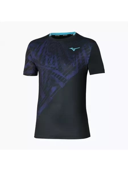 Férfi tenisz póló Mizuno Mugen Shadow Graphic Tee fekete. Méret: XXL fekete