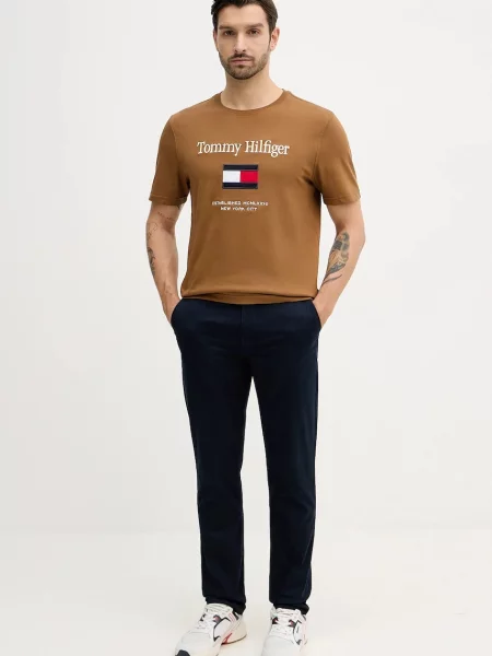 Tommy Hilfiger kratka majica rjava