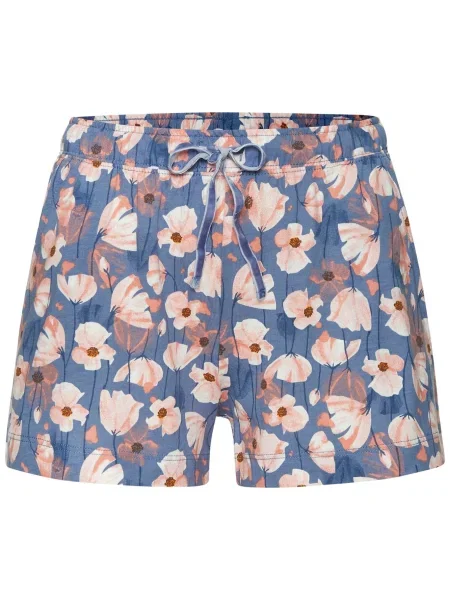 VIVANCE Spodnji del pižame dimno modra / rjava / breskev bela