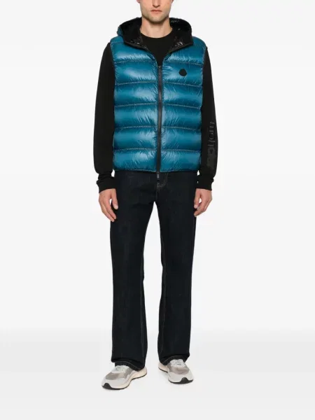 Vestă Moncler cu glugă verde