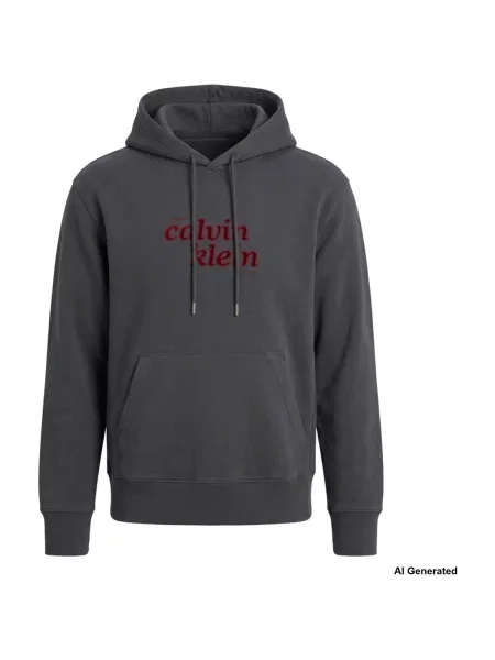 Froté mikina Calvin Klein Jeans sivá