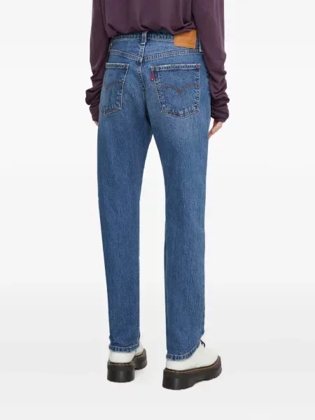 Карирани дънки straight leg Levi's® с шипове кафяво