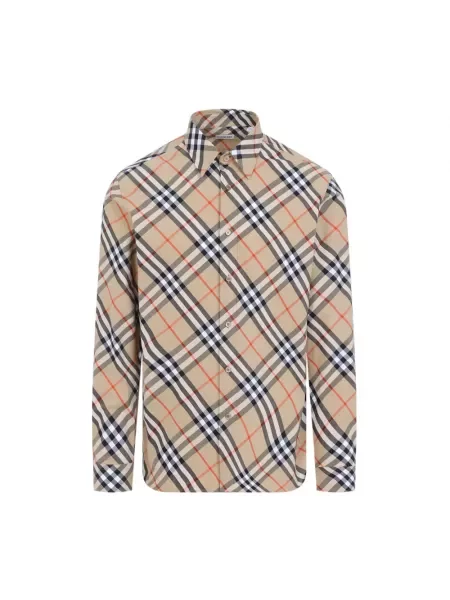 Koszula Burberry w kratę klasyczna beżowa