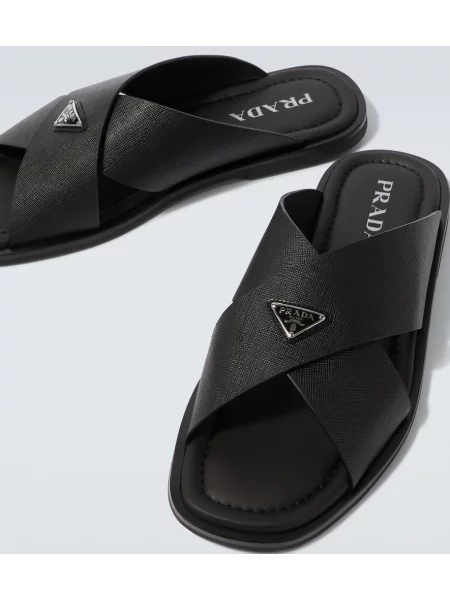 Sandale Prada din piele negru