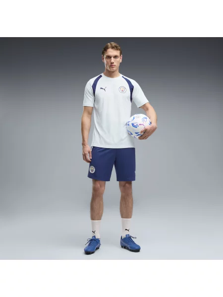 PUMA MÄ™skie dopasowane szorty treningowe Manchester City OdzieÅ¼ S niebieski