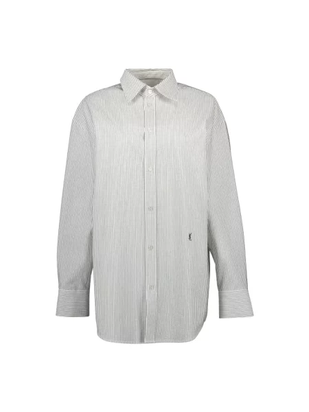Koszula Saint Laurent w paski szara