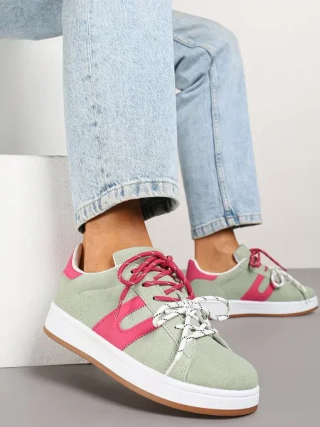 Sneakers Telindrela cu fucsia verde