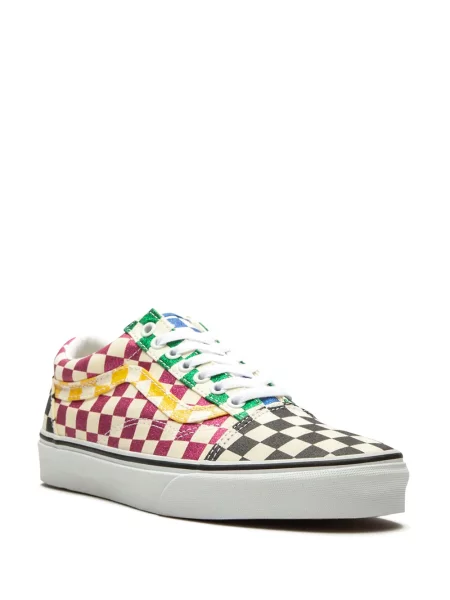 Kostkované tenisky Vans Old Skool růžové