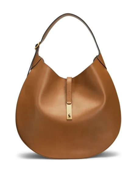 Geanta de piele Polo Ralph Lauren negru