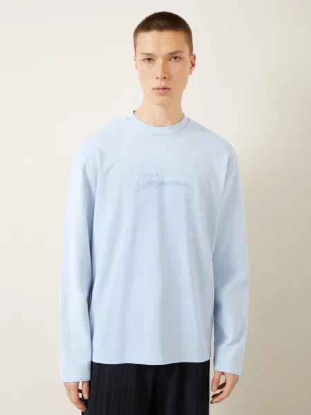 Jacquemus Koszulka Z Długim Rękawem Le Tshirt Pigmento blau