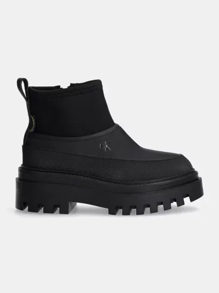 Botki Calvin Klein Jeans na platformie czarne