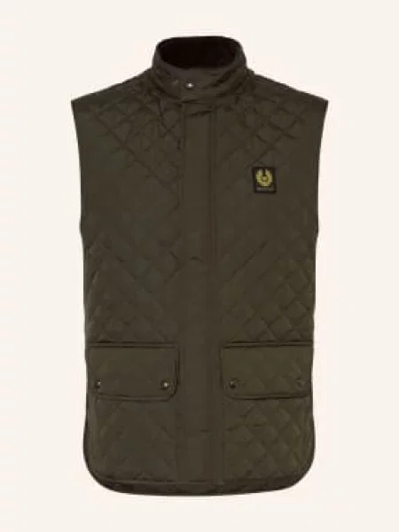 Belstaff Prošívaná Vesta Icon olivová černá