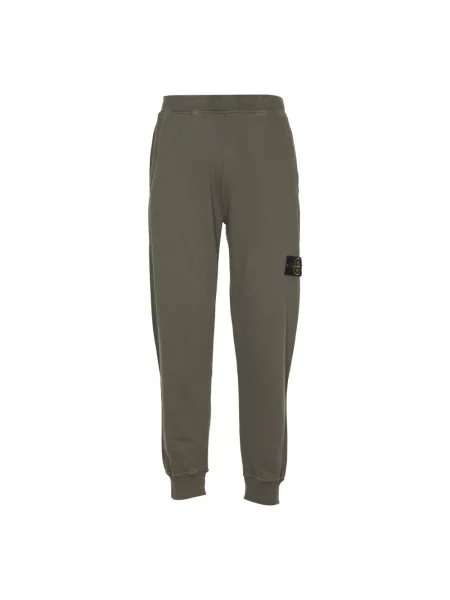 Spodnie Stone Island polarowe z kamieniami zielone