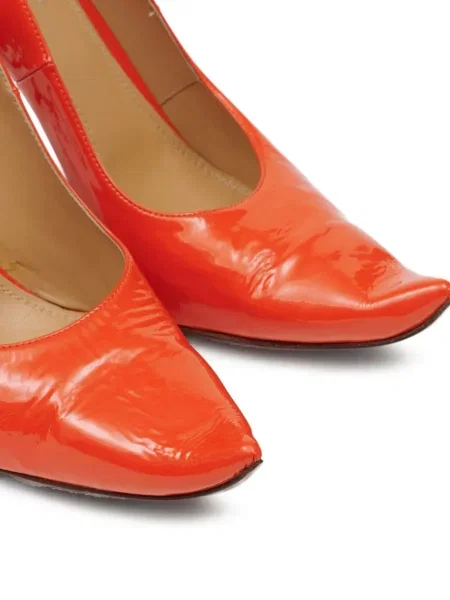 Pantofi cu toc Maison Margiela din piele portocaliu