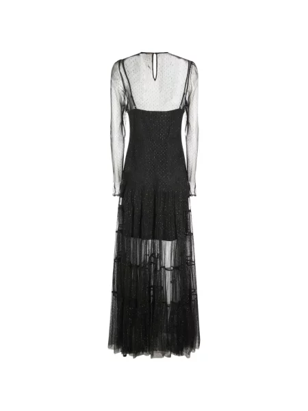 Lung rochie Twinset din tul negru