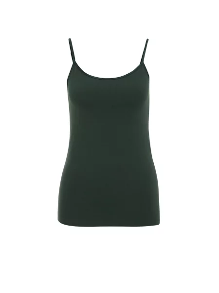 WE Fashion Top temno zelena