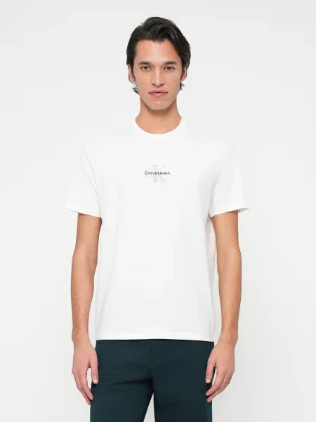 Calvin Klein Jeans Majica siva / črna bela
