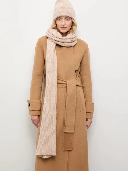 Шарф з вовною Answear.LAB однотонна бежевий