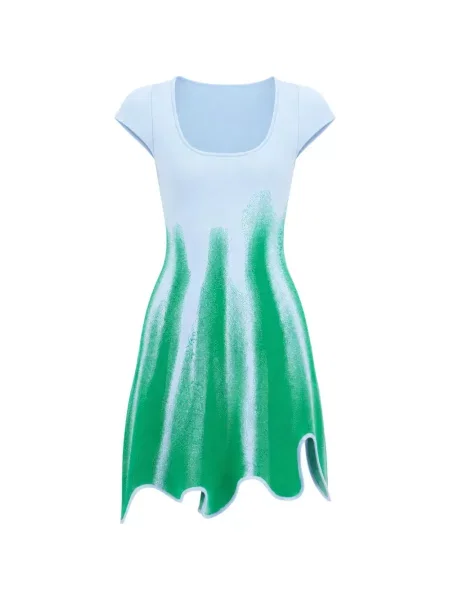Rochie mini Ph5 în linie A verde