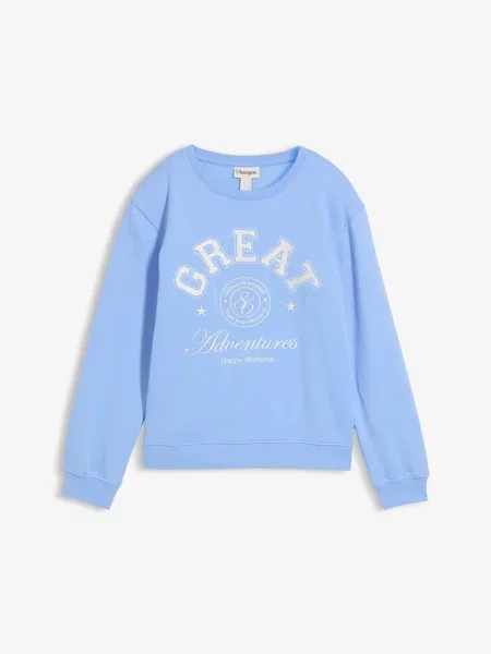 Bluza z czystej bawełny organicznej niebieska