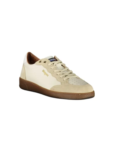 Sneakersy Blauer skórzane białe