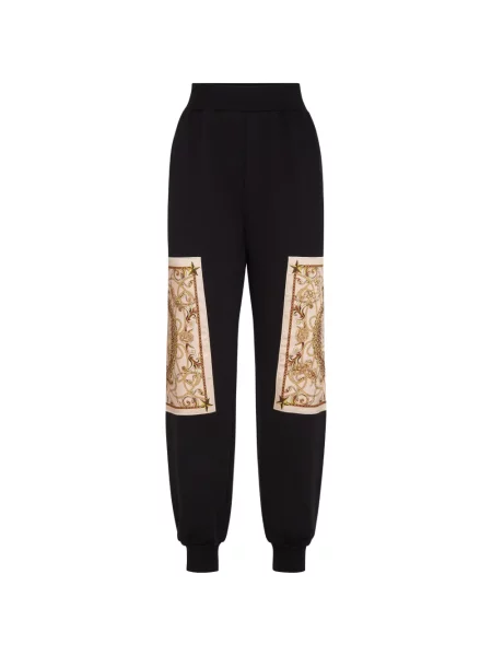 Kalhoty jogger Philipp Plein s potiskem černé