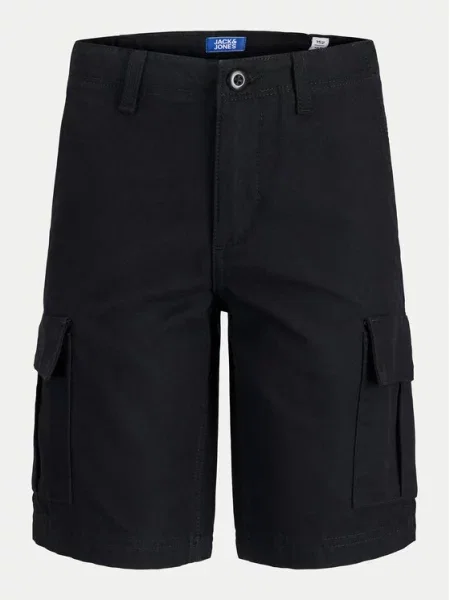 Jack & Jones Junior Szorty materiałowe Cole czarny