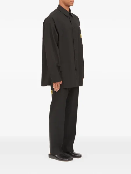 Cămașă Mm6 Maison Margiela lungă negru