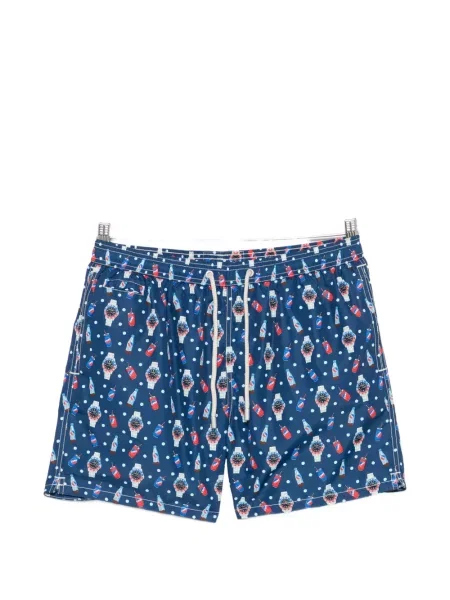 Slip de baie Mc2 Saint Barth cu imagine cu cordon albastru