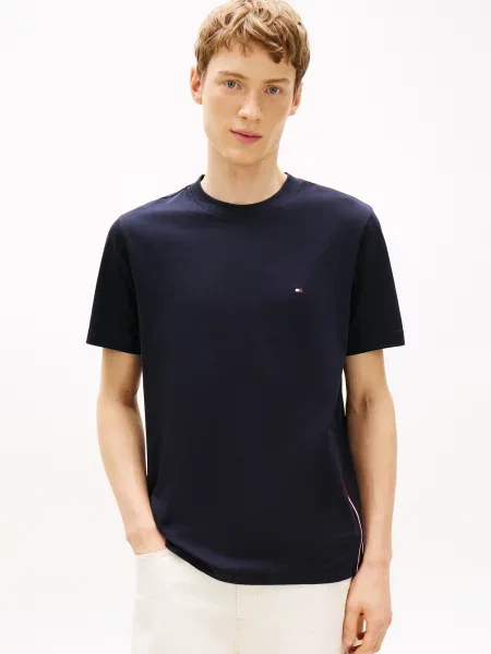 TOMMY HILFIGER Tričko námornícka modrá / červená biela