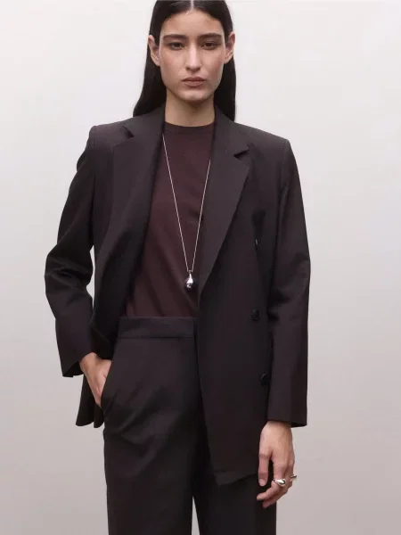 Піджак MANGO поліестер/вовна бордовий