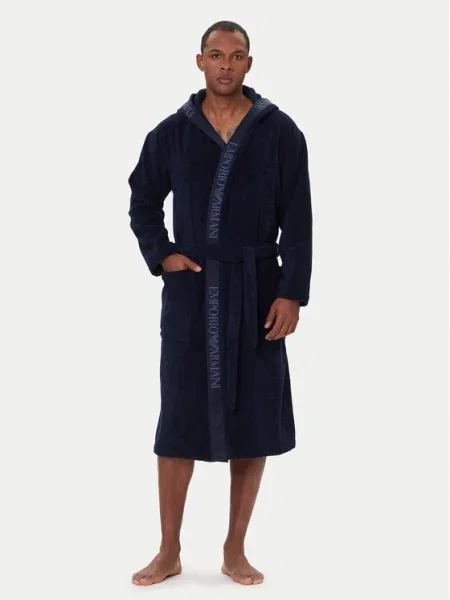 Emporio Armani Hosszú fürdőköpeny / tengerészkék kék
