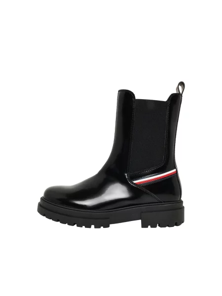 Ilgaauliai batai Tommy Hilfiger juoda