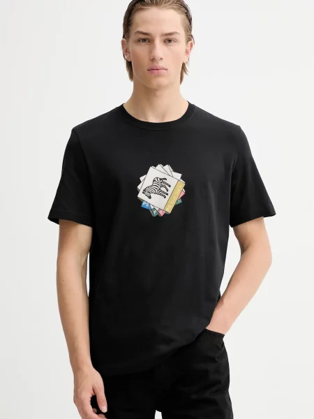 Tričko PS Paul Smith s potiskem černá