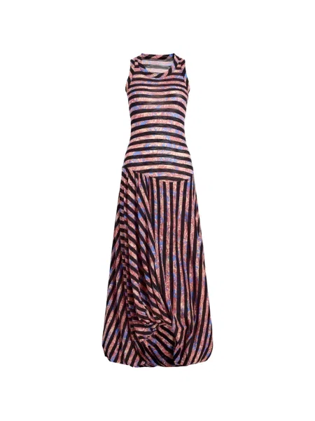 Rochie midi Proenza Schouler cu dungi până la genunchi de costum negru