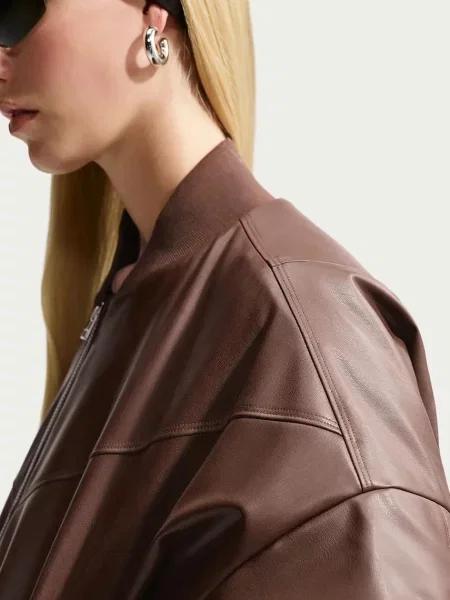 Nike Sportswear bomber dzseki női műbőrből Therma-FIT barna