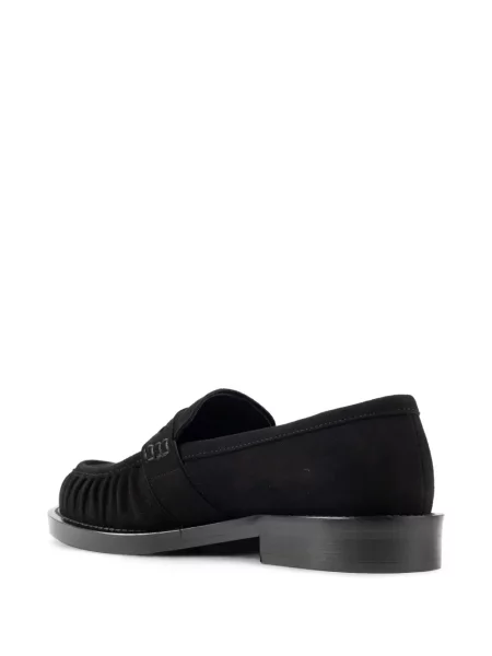 Pantofi loafer Chuckies cu volane negru