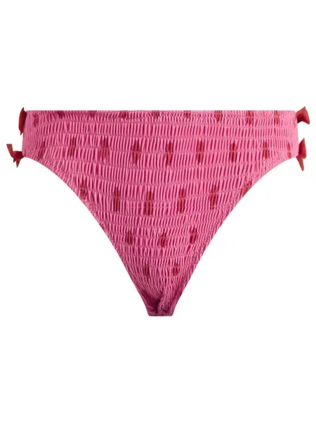 Bikini Damson Madder z kokardką różowe