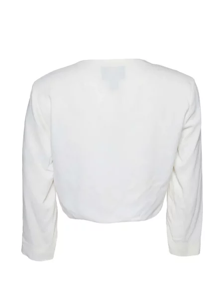 Decupat cardigan Cavalli Class din crep alb