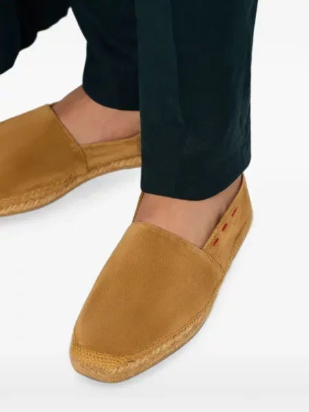 Chiloți Kiton din piele de căprioară slip-on maro