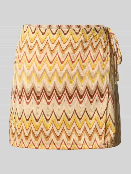 Spódnica mini z mieszanki w efekcie stopniowania Gina Tricot żółta