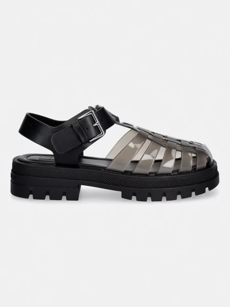 Tommy Jeans sandali z odprto TJW JELLY FISHERMAN SANDAL črna