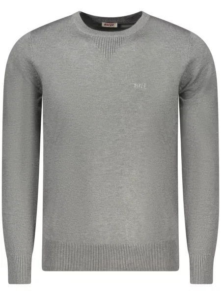Pulover Rifle cu broderie gri